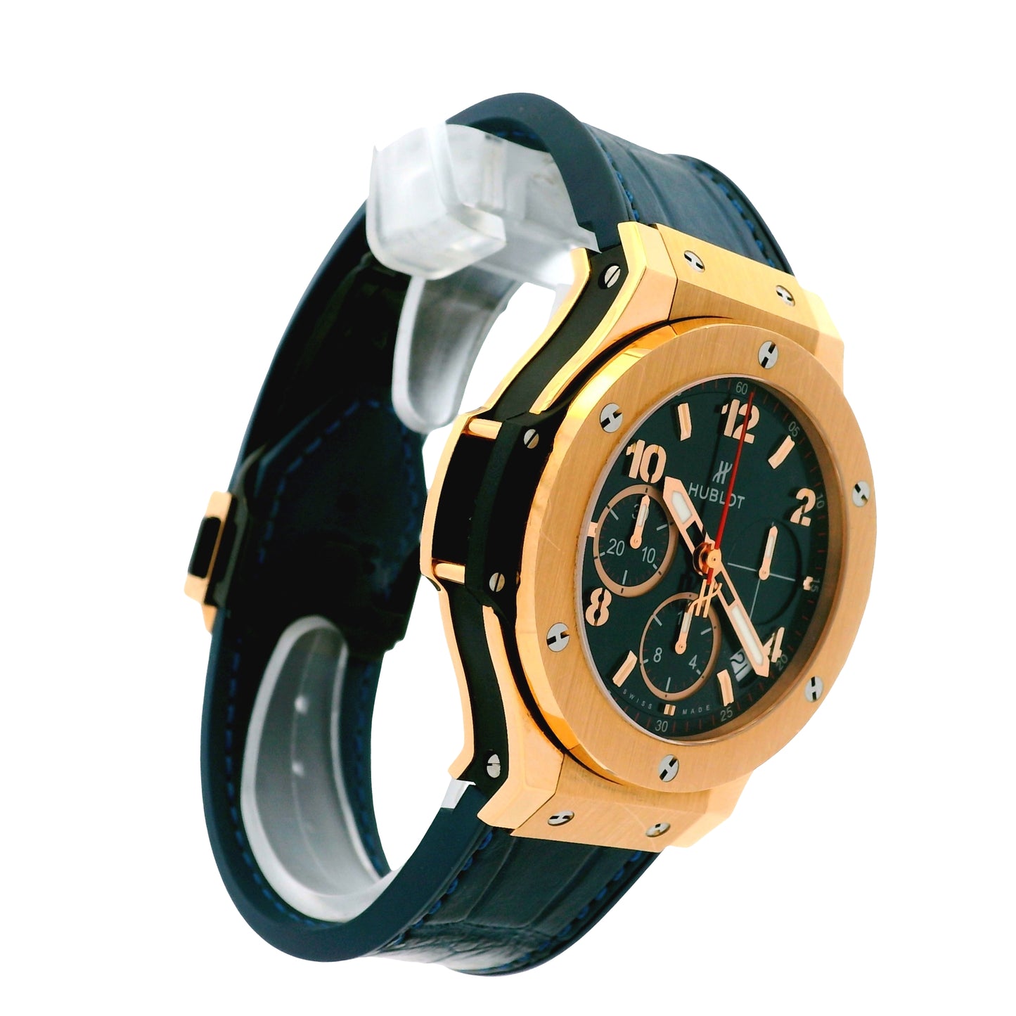 Hublot 18k Rose Gold Big Bang 34.1.PX.130.RX 44mm with Black Dial Watch