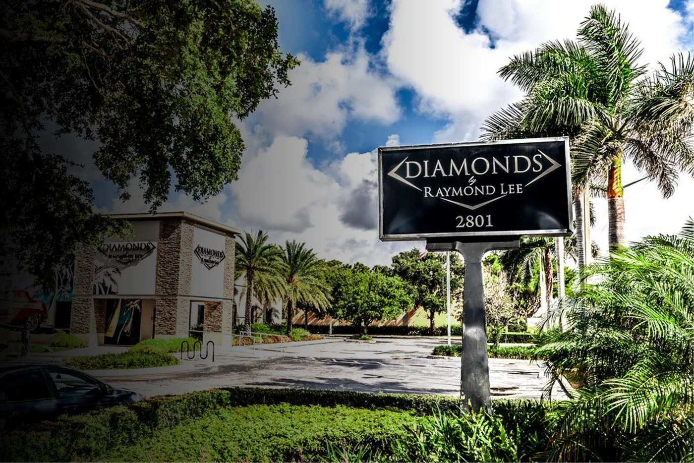 Diamonds By Raymond Lee showroom and roadside sign in Boca Raton
