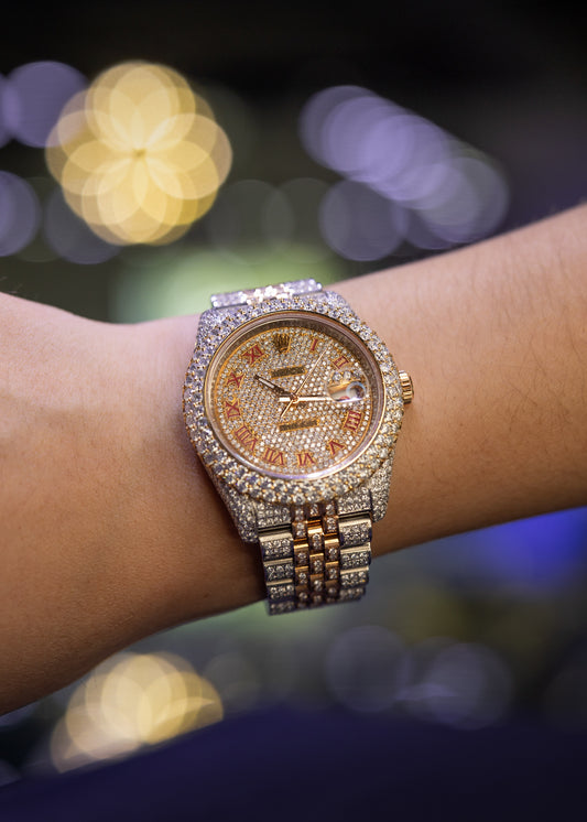 Rolex Datejust 36mm – full iced two-tone