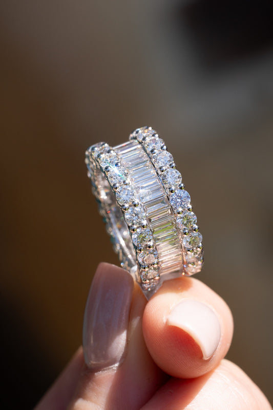 square cut eternity band