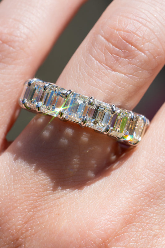 square cut eternity band
