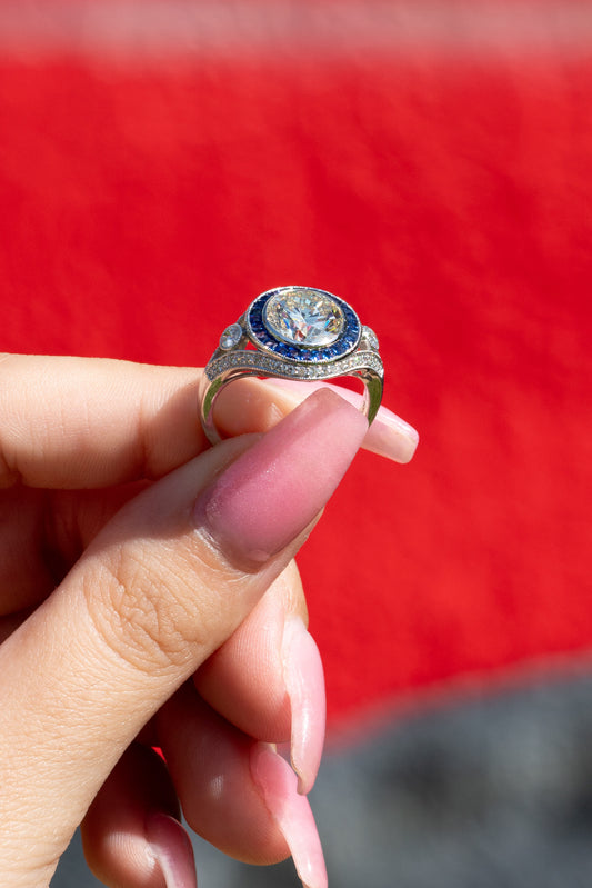 2.50ct diamond sapphire