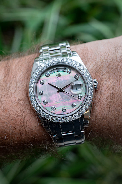 rolex day date masterpiece on the wrist