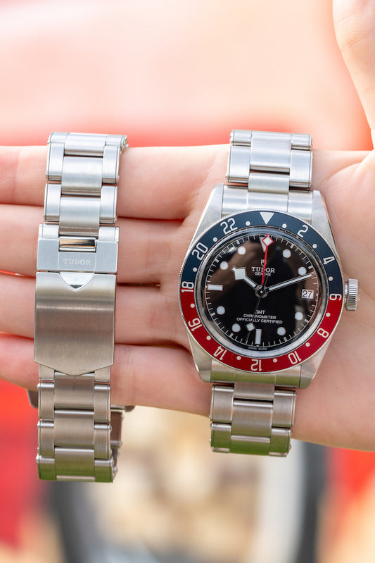 Tudor black bay GMT watch
