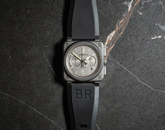Review: Bell &amp; Ross BR 03-94 Horolum Stainless Steel Silver Dial with Black Rubber Straps - BR0394-GR-ST/SCA