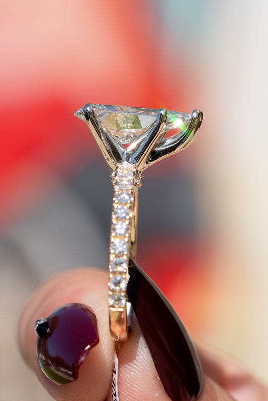 popular pear-shaped rings with accents