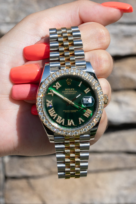 Rolex Datejust: Diamonds and Green Dial