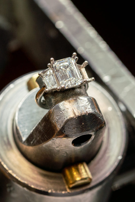 Custom 3 Stone Diamond Ring