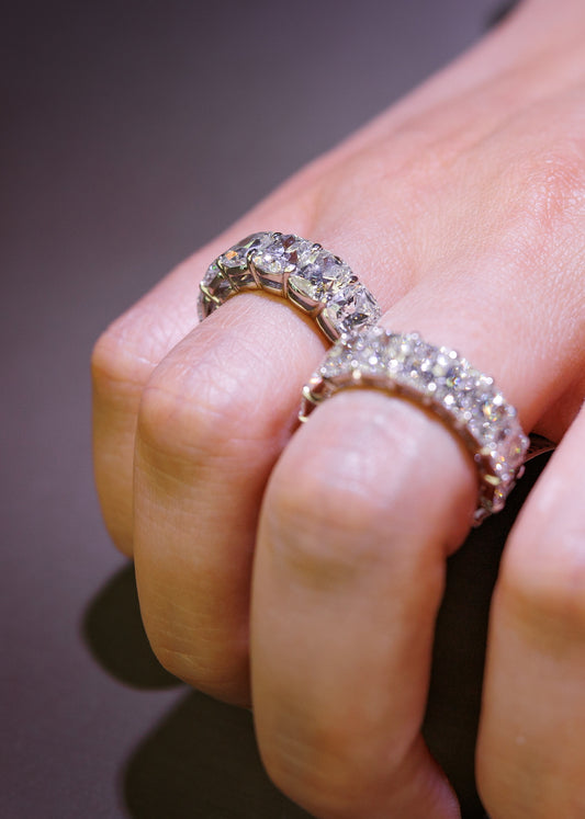 Cushion-cut Diamond Eternity Band