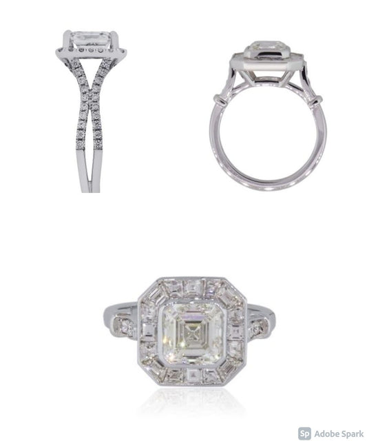 SIMPLE AND CLASSY: BEST ASSCHER CUT ENGAGEMENT RINGS