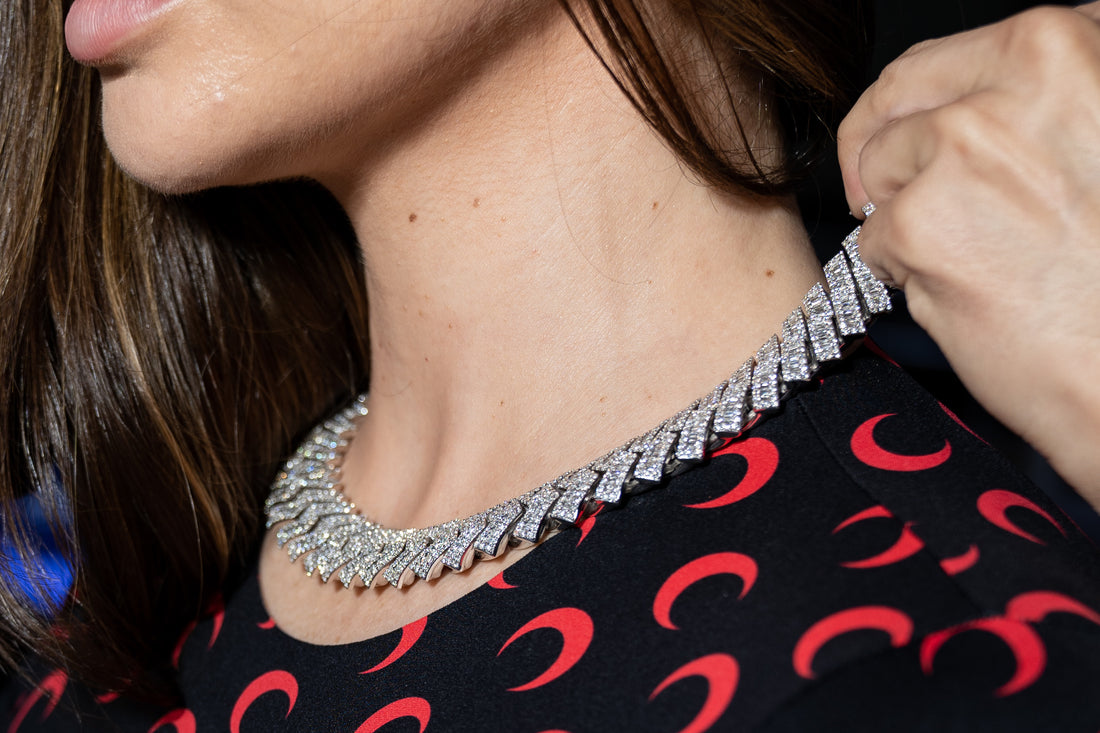 Herringbone Diamond Necklace