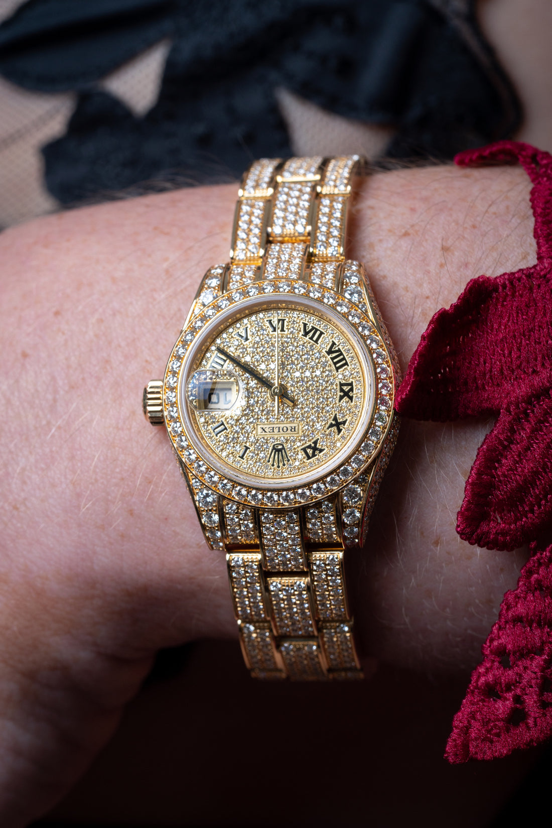 Rolex Datejust in Yellow Gold with Diamonds