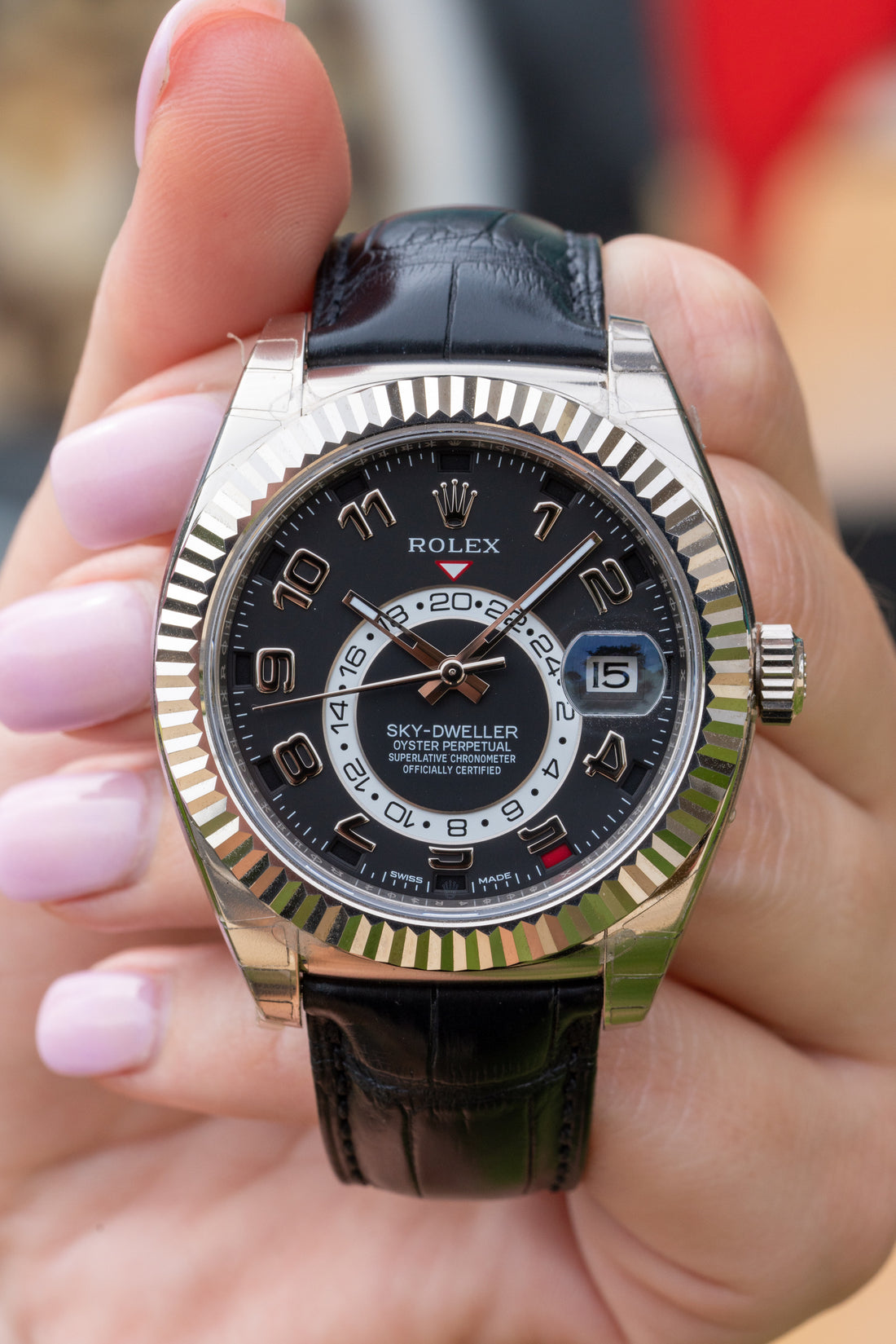 Rolex Sky-Dweller with Leather Bracelet