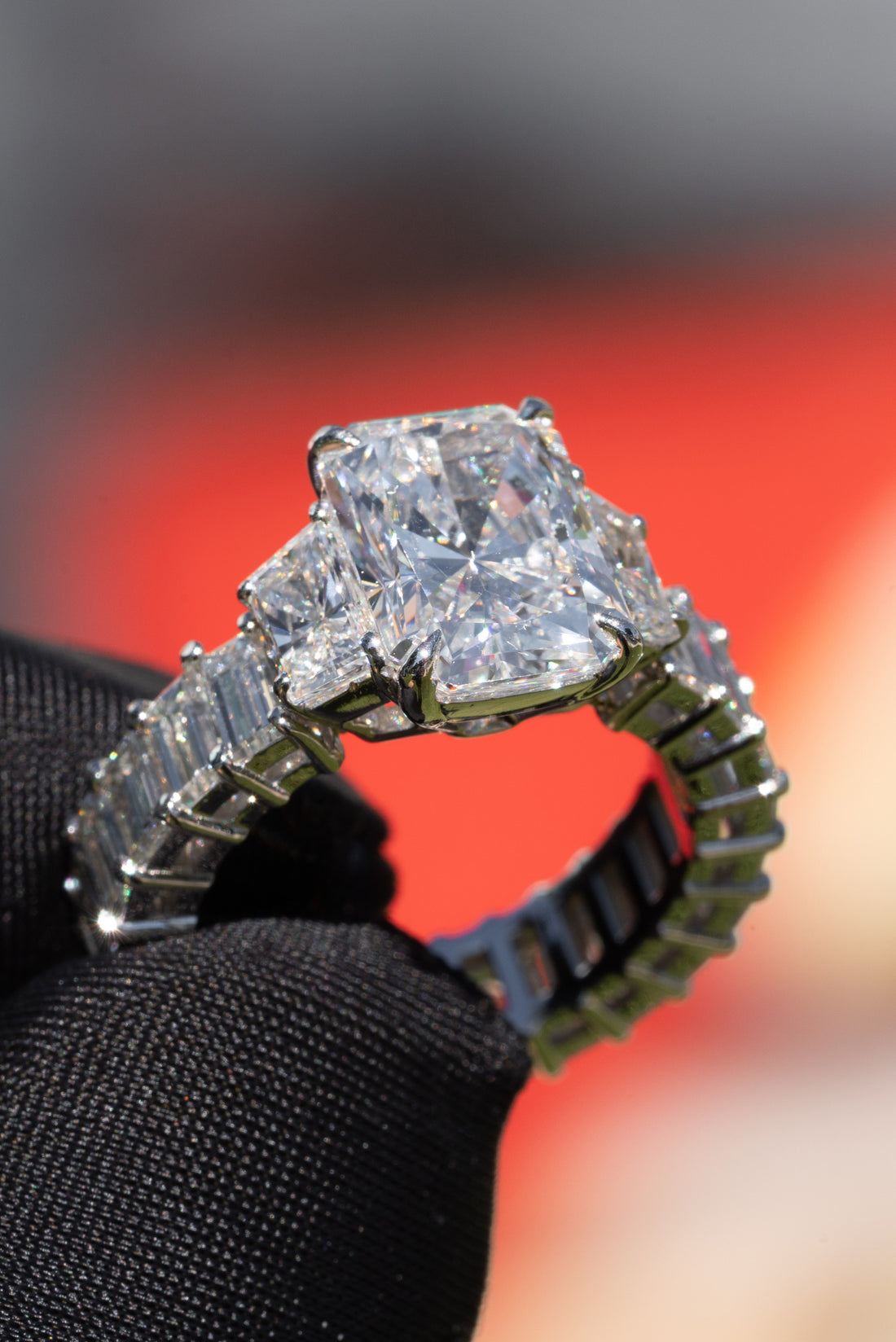 three-stone diamond eternity face