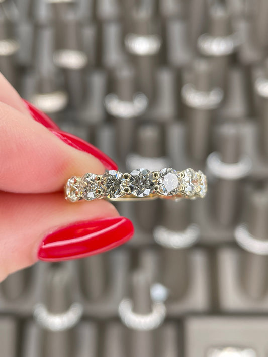 Two-Thirds Eternity Band in White Gold