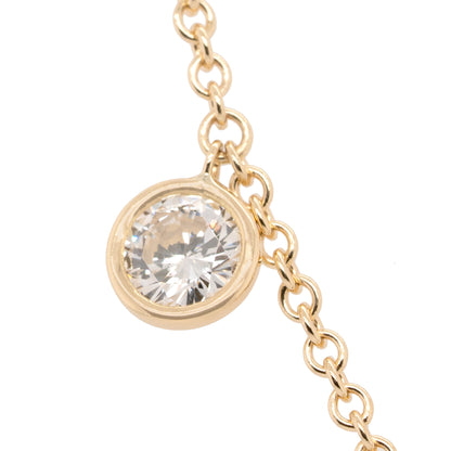 18k Yellow Gold 3.54ctw Round Cut Diamond By The Yard Choker Necklace