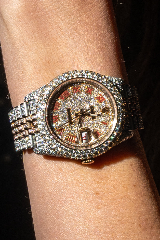 Rolex 116201 Datejust Two-Tone 12.49ctw Diamond Pave Watch