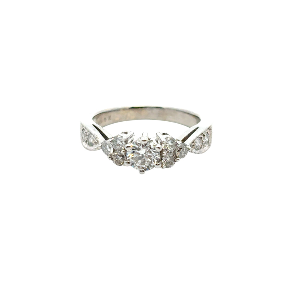 14k White Gold 0.40ct Round Brilliant Diamond Engagement Ring