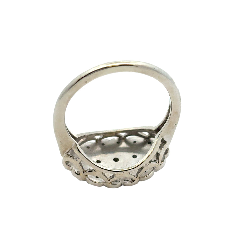 14k White Gold Vintage Style 0.50ctw Diamond Ring
