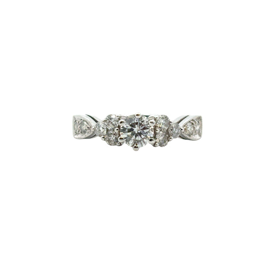 14k White Gold 0.40ct Round Brilliant Diamond Engagement Ring