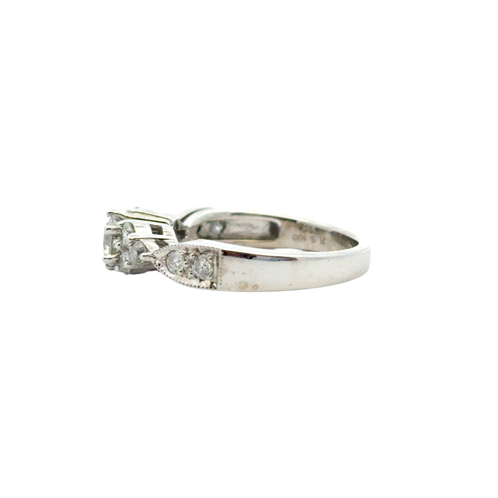 14k White Gold 0.40ct Round Brilliant Diamond Engagement Ring
