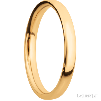 3 mm wide Ultra Comfort (our most comfortable profile) 14K Yellow Gold band.