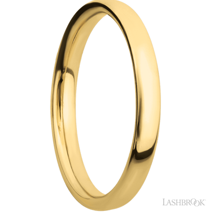 3 mm wide Ultra Comfort (our most comfortable profile) 14K Yellow Gold band.
