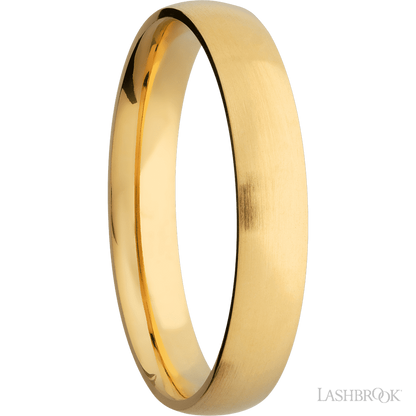 4 mm wide Domed 14K Yellow Gold band.