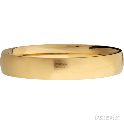 4 mm wide Domed 14K Yellow Gold band.