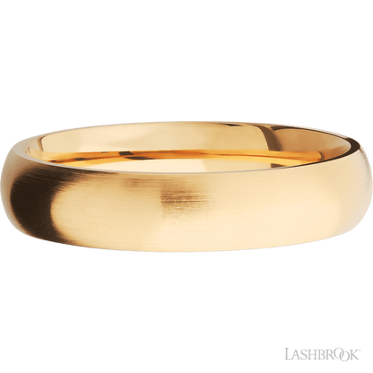 5 mm wide Domed 14K Yellow Gold band.