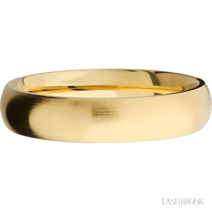 5 mm wide Domed 14K Yellow Gold band.