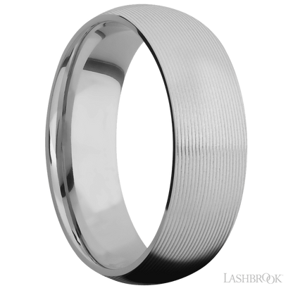 7 mm wide Domed Titanium band.