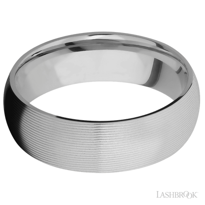 7 mm wide Domed Titanium band.