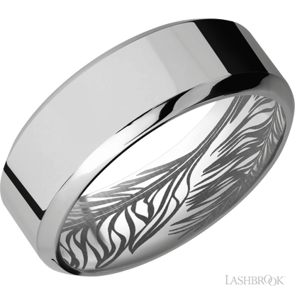 8 mm wide High Bevel Titanium band.