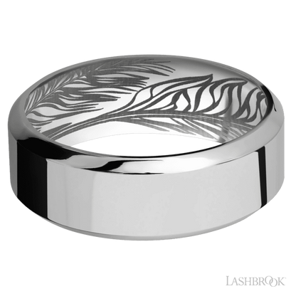 8 mm wide High Bevel Titanium band.