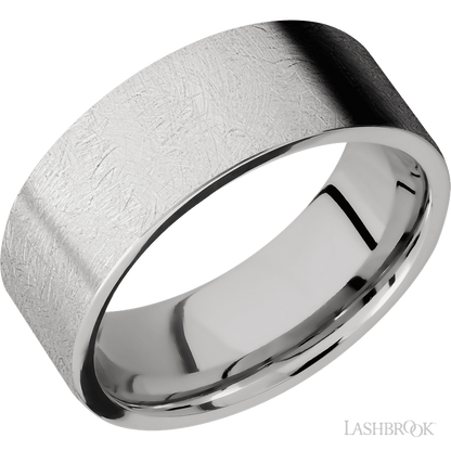 8 mm wide Flat Cobalt Chrome band.