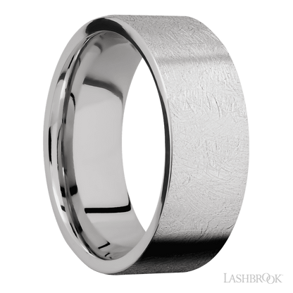 8 mm wide Flat Cobalt Chrome band.