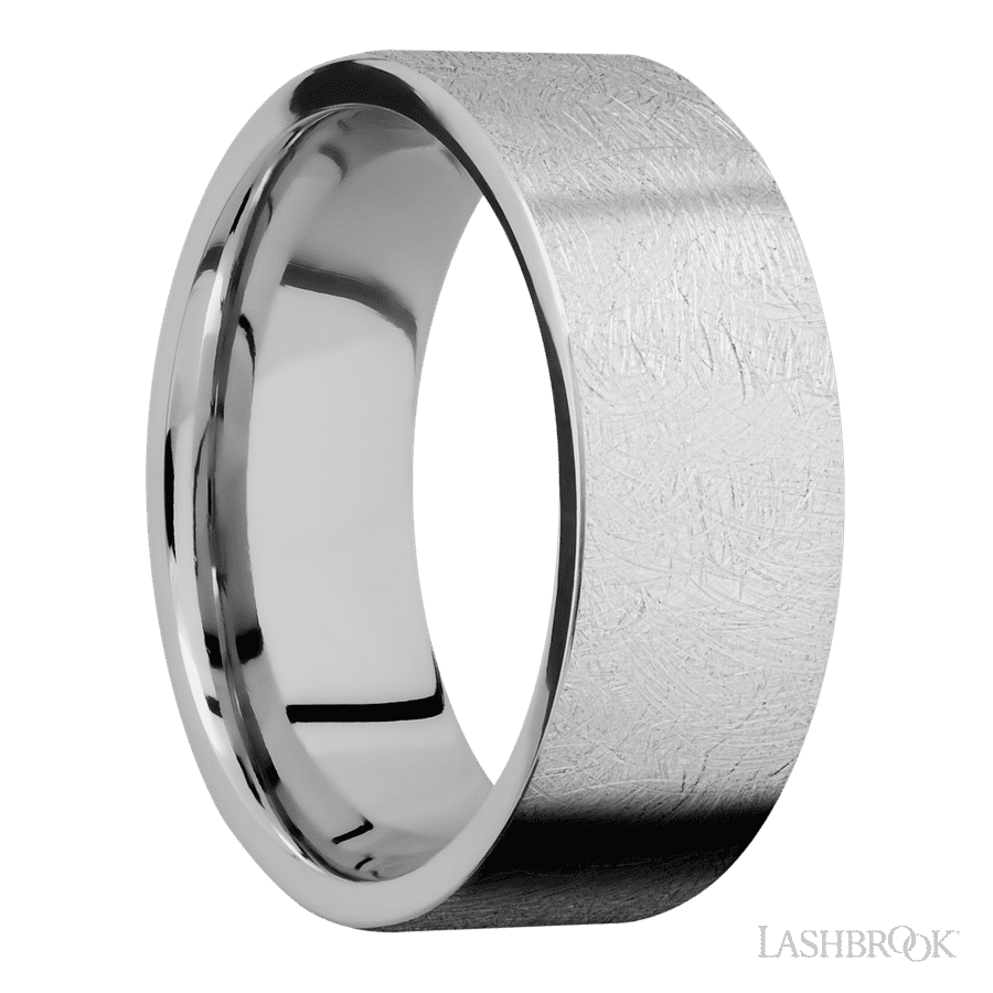 8 mm wide Flat Cobalt Chrome band.