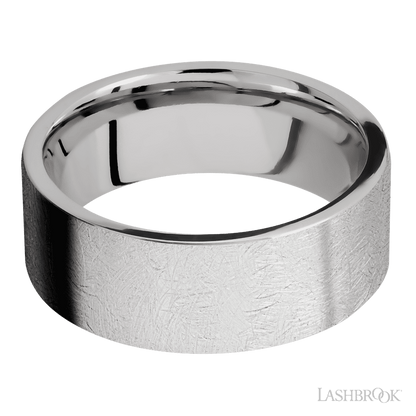 8 mm wide Flat Cobalt Chrome band.