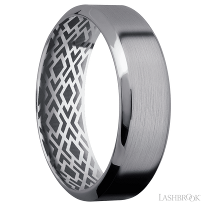 7 mm wide High Bevel Tantalum band.