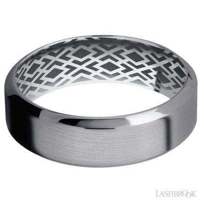 7 mm wide High Bevel Tantalum band.