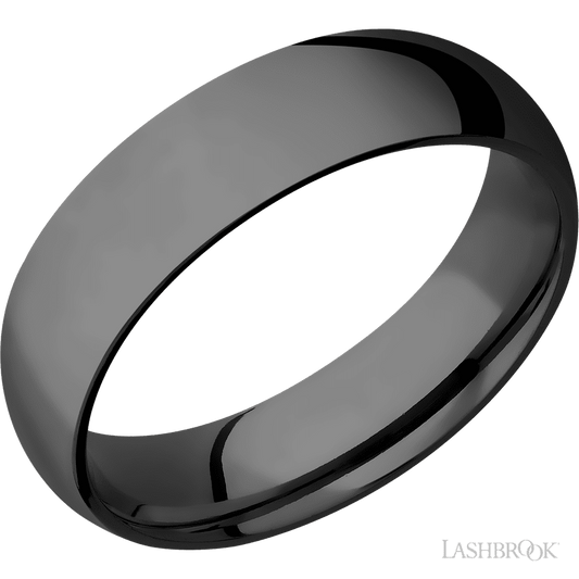 Lashbrook 6mm Domed Zirconium Wedding Band