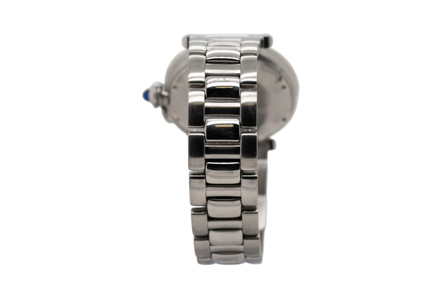 Cartier Pasha 38mm Stainless Steel Watch with Aftermarket Diamonds Roman Dial