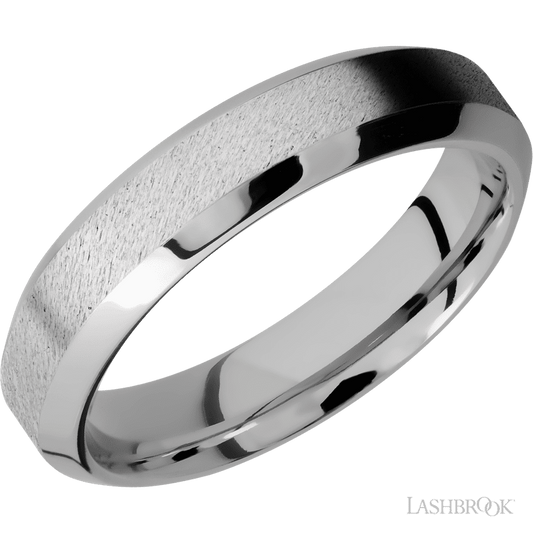 Lashbrook 5mm High Bevel Cobalt Chrome Wedding Band
