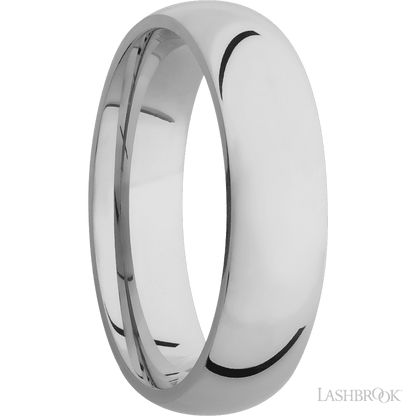 6 mm wide Domed Titanium band.