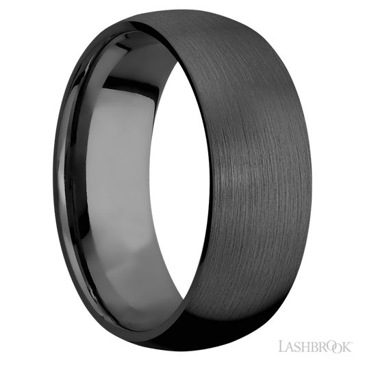 Lashbrook 8mm Domed Zirconium Wedding Band
