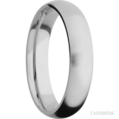 5 mm wide Domed Titanium band.