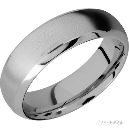 Lashbrook 7mm Domed Bevel Titanium Wedding Band