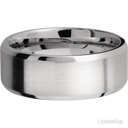 8 mm wide Beveled Cobalt Chrome band.
