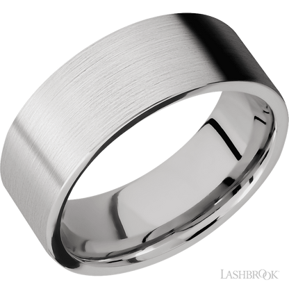 8 mm wide Flat Cobalt Chrome band.